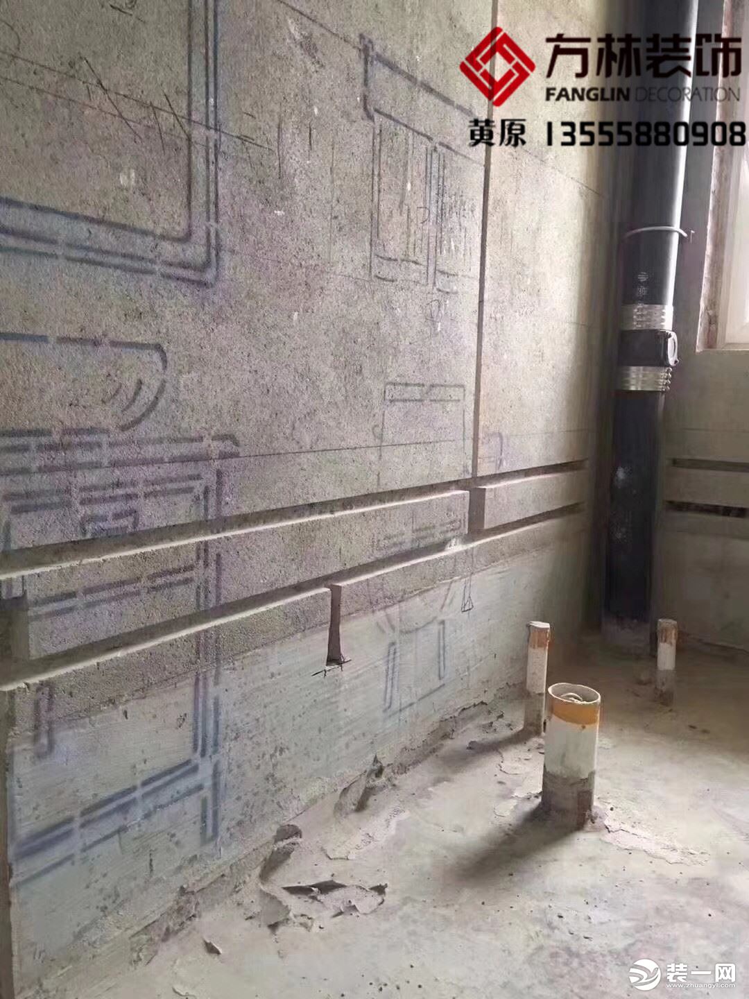 方林装饰施工工地实景拍摄力工施工特色工艺